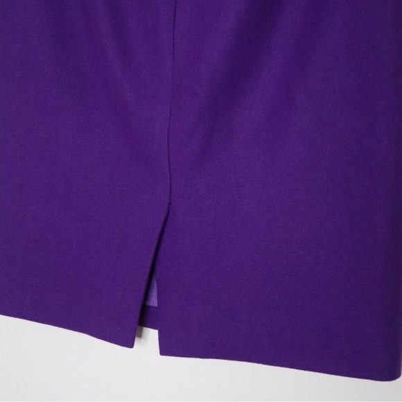 J. Crew “The Pencil Skirt” Wool Purple Size 2 - Picture 10 of 11